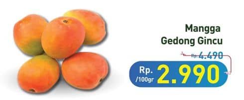 Mangga Gedong Gincu per 100 gr Diskon 33%, Harga Promo Rp2.990, Harga Normal Rp4.490