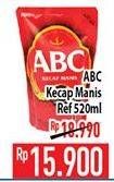 Promo Harga ABC Kecap Manis Refill 520 ml - Hypermart