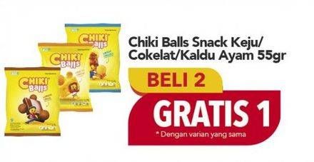 Promo Harga CHIKI BALLS Chicken Snack Coklat, Kaldu Ayam 55 gr - Carrefour