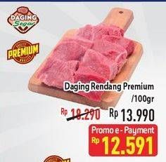 Promo Harga Daging Rendang Sapi Premium per 100 gr - Hypermart