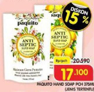 Promo Harga PAQUITO Hand Soap 375 ml - Superindo