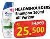 Promo Harga Head & Shoulders Shampoo All Variants 160 ml - Alfamidi