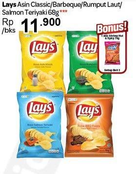 Promo Harga LAYS Snack Potato Chips Asin Klasik, Barbeque, Rumput Laut, Salmon Teriyaki 68 gr - Carrefour