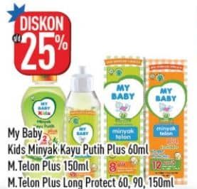 My Baby My Baby Kids Minyak Kayu Putih/Minyak Telon Plus/Minyak Telon Plus Long Protect  Diskon 25%, Diskon s/d