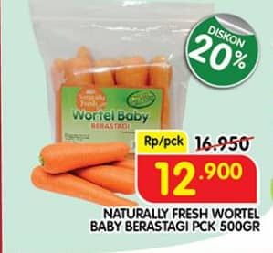 Promo Harga Naturally Fresh Wortel Baby Berastagi 500 gr - Superindo