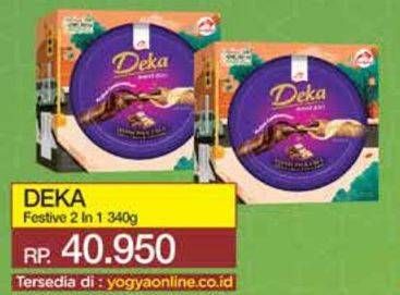 Promo Harga Deka Wafer Roll Festive Pack 2IN1  350 gr - Yogya