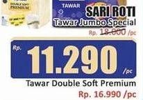 Promo Harga Sari Roti Tawar Double Soft Premium 360 gr - Hari Hari