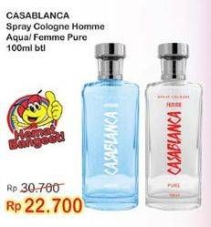 Promo Harga CASABLANCA Homme Body Mist Cologne Aqua, Pure 100 ml - Indomaret