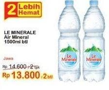 Promo Harga LE MINERALE Air Mineral 1500 ml - Indomaret