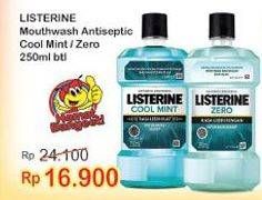Promo Harga LISTERINE Mouthwash Antiseptic Cool Mint, Zero 250 ml - Indomaret