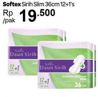 Promo Harga Softex Daun Sirih 36cm 13 pcs - Carrefour