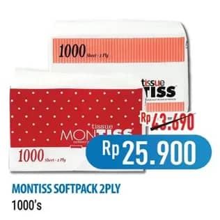 Promo Harga Montiss Facial Tissue 1000 sheet - Hypermart