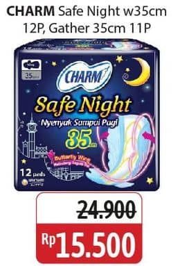 Promo Harga Charm Safe Night Wing 35cm, Gathers 35cm 11 pcs - Alfamidi