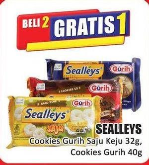 Promo Harga Sealleys Cookies Gurih Saju/Sealleys Sandwich Cookies   - Hari Hari