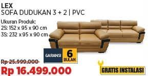 Promo Harga Courts Lex Sofa Dudukan 3 + 2 | PVC  - COURTS