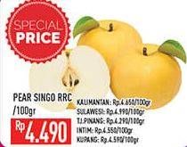 Promo Harga Pear Singo RRC per 100 gr - Hypermart