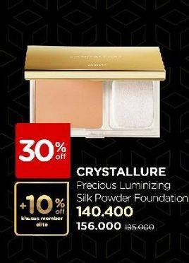 Promo Harga Wardah Crystallure Precious Luminizing Silk Powder Foundation 12 gr - Watsons
