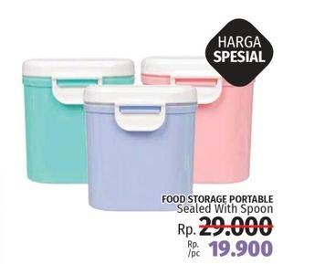 Promo Harga Food Storage Portable Sealed With Spoon  - LotteMart