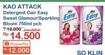 Promo Harga ATTACK Easy Detergent Liquid Sparkling Blooming, Sweet Glamour 750 ml - Indomaret