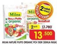 Promo Harga MILNA Nature Puffs Organic All Variants per 2 pouch 15 gr - Superindo