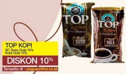 Promo Harga Top Coffee Kopi Gula, Susu per 10 sachet 25 gr - Yogya