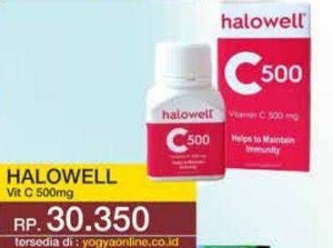 Promo Harga Halowell Vitamin C 500 mg 30 pcs - Yogya