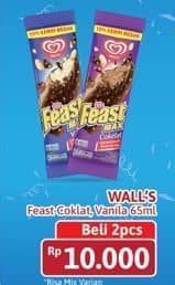 Promo Harga Walls Feast Vanilla, Chocolate 65 ml - Alfamidi