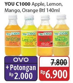 Promo Harga You C1000 Health Drink Vitamin Orange, Lemon, Apple, Mango 140 ml - Alfamidi