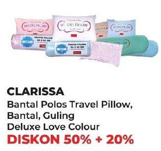 Promo Harga CLARISSA Bantal Polos Travel Pillow  - Yogya
