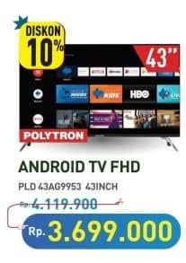 Promo Harga Polytron PLD 43AG9953 Android LED TV  - Hypermart