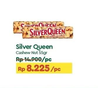 Promo Harga Silver Queen Chocolate Cashew 58 gr - TIP TOP