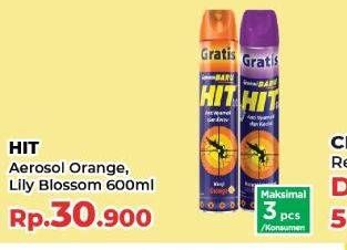 Promo Harga HIT Aerosol Orange, Lilly Blossom 600 ml - Yogya