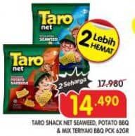 Promo Harga Taro Net Seaweed, Potato BBQ, Mix Teriyaki Barbeque 65 gr - Superindo