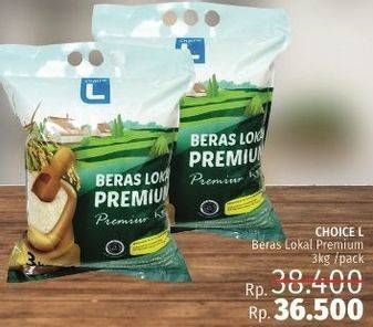 Promo Harga Choice L Beras Lokal Premium 3 kg - LotteMart