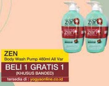 Promo Harga ZEN Anti Bacterial Body Wash All Variants 480 ml - Yogya