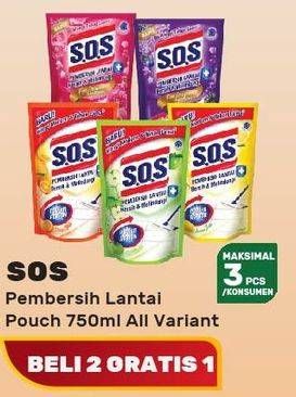 Promo Harga SOS Pembersih Lantai All Variants 750 ml - Yogya