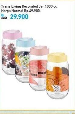 Promo Harga TRANSLIVING Decorated Jar Set  - Carrefour