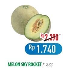 Promo Harga Melon Sky Rocket per 100 gr - Hypermart