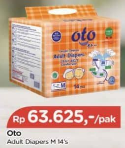 Promo Harga OTO Adult Diapers M14 14 pcs - TIP TOP