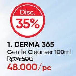 Promo Harga DERMA 365 Gentle Cleanser 100 ml - Guardian