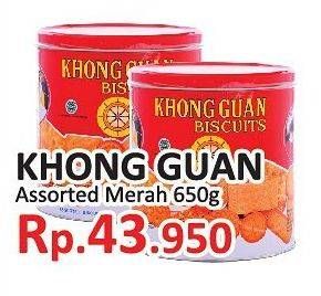 Promo Harga KHONG GUAN Assorted Biscuit Red 650 gr - Yogya