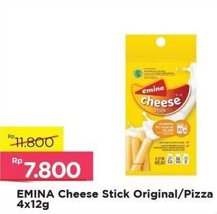 Promo Harga EMINA Cheese Stick Original, Pizza 4 pcs - Alfamart
