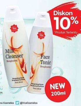 Promo Harga VIVA Milk Cleanser / Face Tonic Produk Tertentu 200 ml - TIP TOP