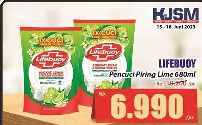Promo Harga Lifebuoy Pencuci Piring Lime Botani 680 ml - Hari Hari