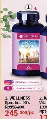 Promo Harga Wellness Organic Spirulina 90 pcs - Guardian