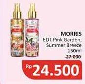 Promo Harga MORRIS Eau De Parfum Pink Garden, Summer Breeze 150 ml - Alfamidi