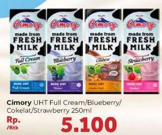 Promo Harga CIMORY Susu UHT Blueberry, Chocolate, Full Cream, Strawberry 250 ml - Carrefour