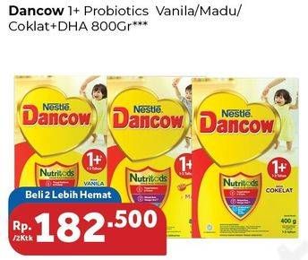 Promo Harga DANCOW Advanced Excelnutri 1 Vanila, Madu, Coklat per 2 box 800 gr - Carrefour