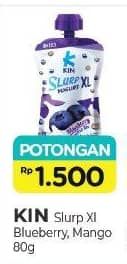 Promo Harga KIN Yogurt Slurp XL Mango, Blueberry 80 gr - Alfamart