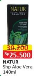 Promo Harga NATUR Shampoo Aloe Vera Extract Hair Nutritive 140 ml - Alfamart
